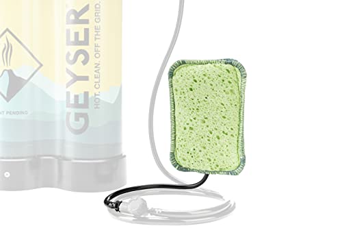 Geyser System Scrub Replacement Sponge for The Portable Shower & Cleaning Kit for Camping & Outdoor Recreation - Green