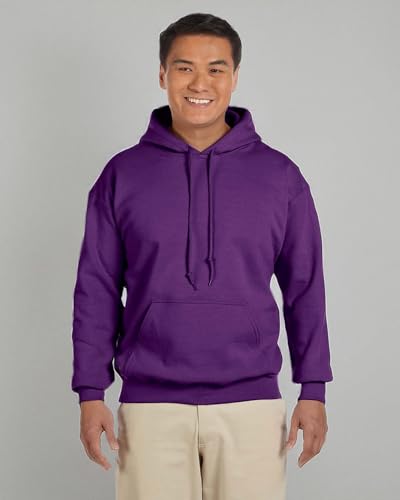 Gildan Blank Hoodie - Hooded Sweatshirt - Unisex Style 18500 Adult Pullover Purple
