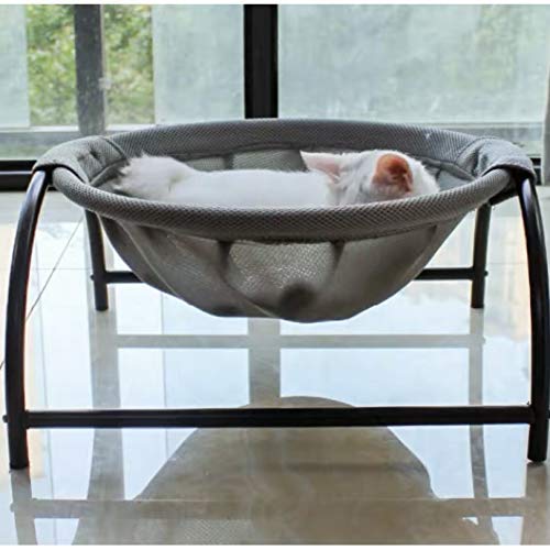 JUNSPOW Cat Bed Dog/Pet Hammock Bed Free-Standing Kitty Sleeping Cat Supplies Pet Supplies Whole Wash Stable & Breathable Easy Assembly Indoors Outdoors, 16.9 in x 16.9 in x 9.5 in