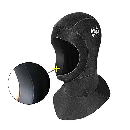 Dizokizo Diving Scuba Hood 3mm Thermal Neoprene Wetsuit Hood for Men Women Wetsuit Hat Cap for Kayaking Snorkeling Sailing Water Sports with Flow Vent (M)