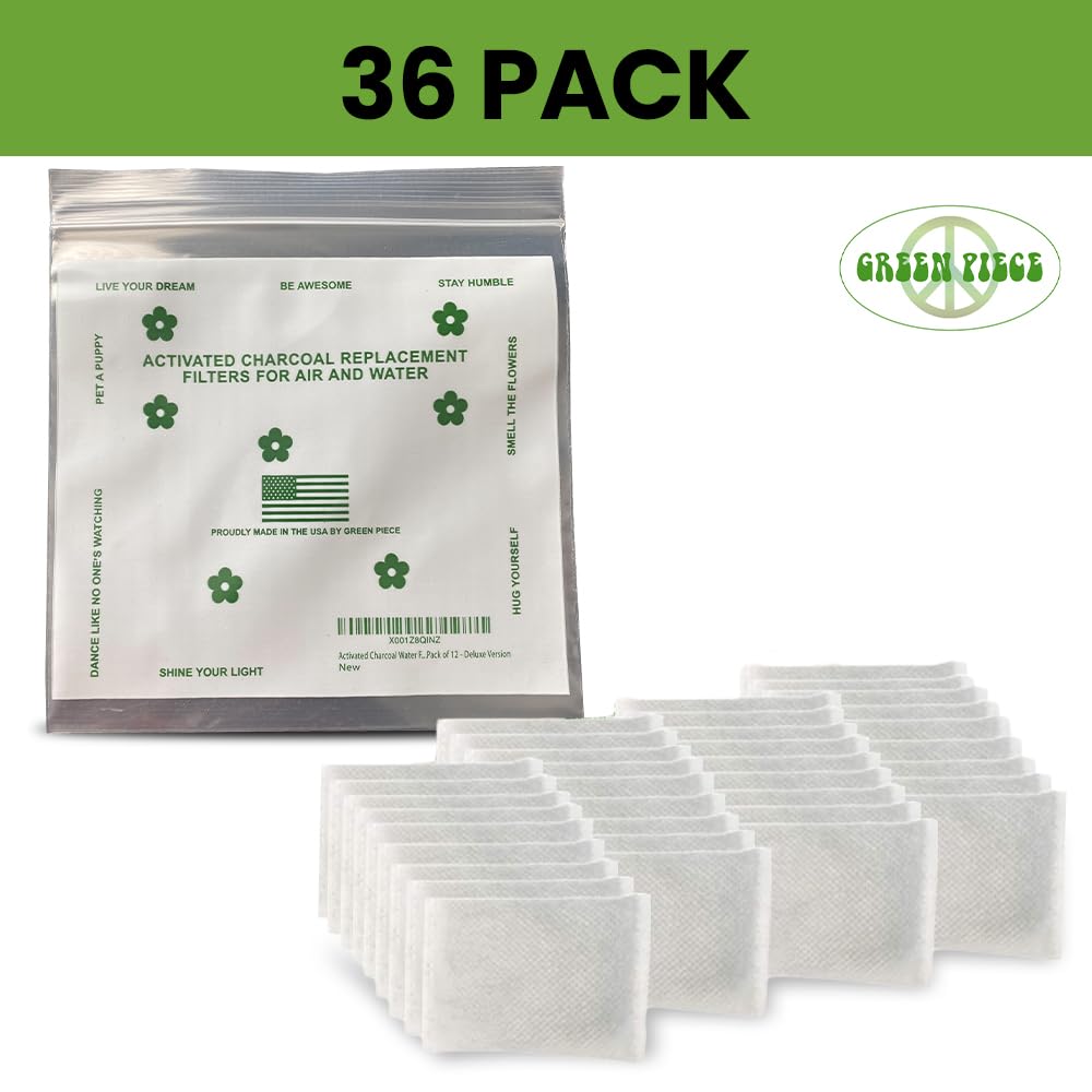 Green Piece® All-Natural Baby Diaper Pail Deodorizer - Pack of 36 - Activated Charcoal - Compatible with Diaper Pails, Shoe Closets - Made by Green Piece Mfg