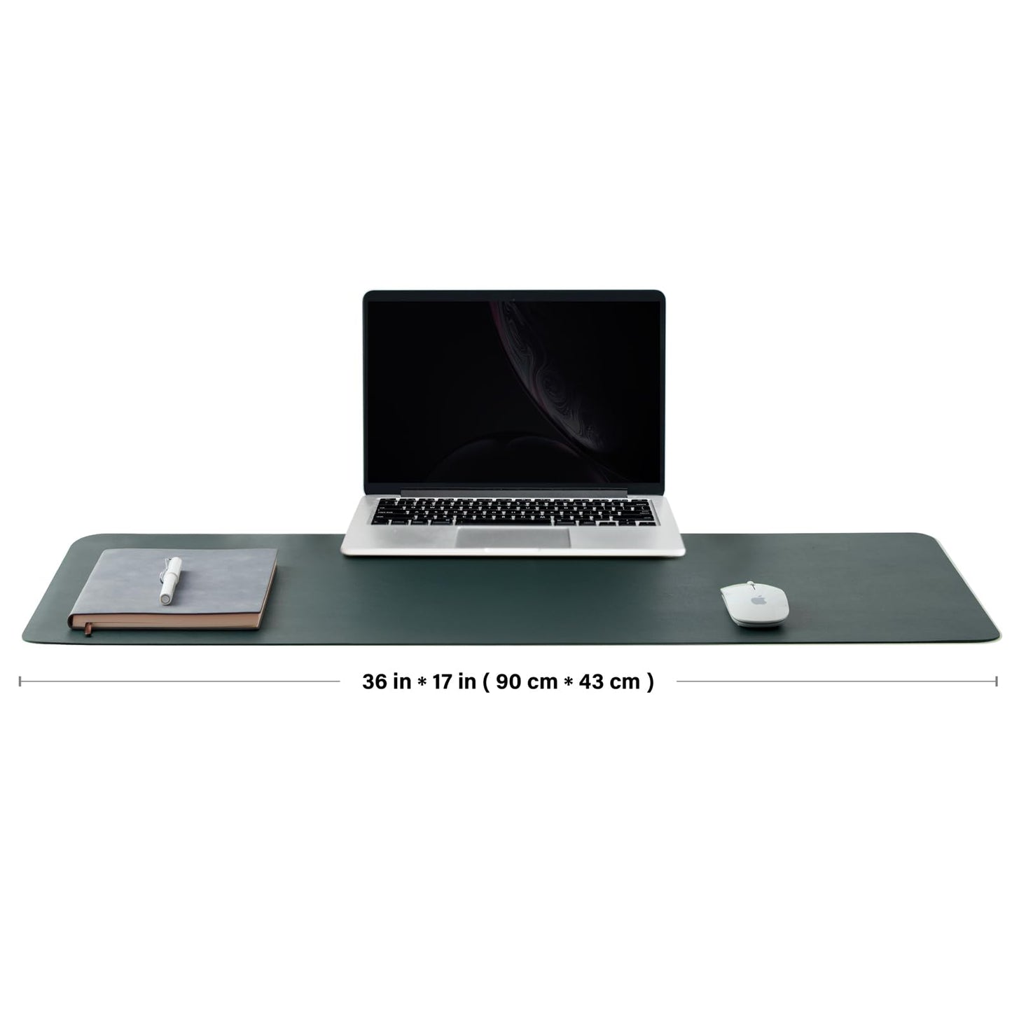 Cork Desk Mat - Dual-Sided Desk Pad for Office and Home - Desk Organization and Accessories - Ideal for Large Mouse Pad and Desk Mats on Top of Desks(Dark Green,90cmx 43cm)