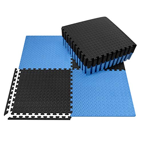 innhom Gym Flooring Gym Mats Exercise Mat for Floor Workout Mat Foam Floor Tiles for Home Gym Equipment Garage, 12 Black