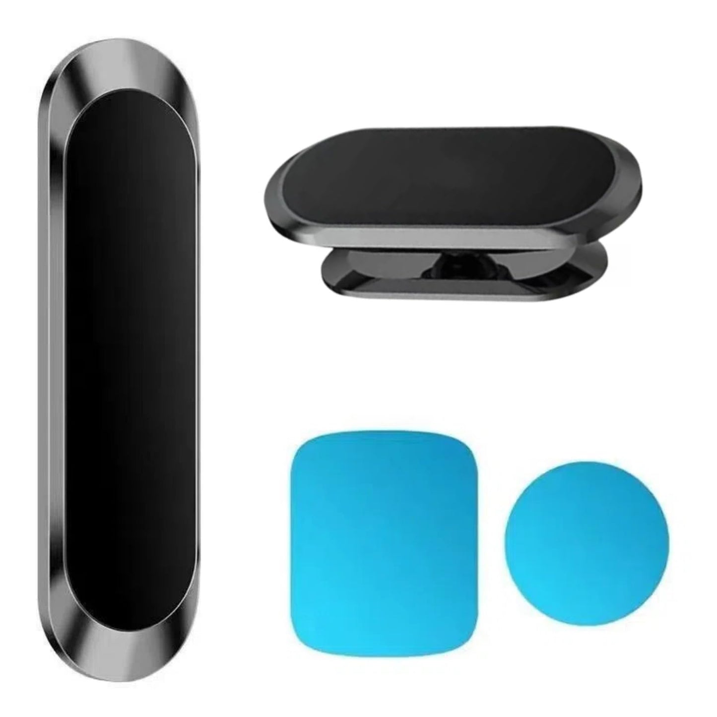 Magnetic Phone Holder for Car Dash - 2 Plate Mount for iPhone Samsung, Black