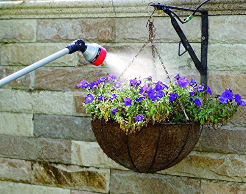 Eden 96618 Long Metal Garden Wand with 7 Watering Pattern, Thumb Control, Bundled with Quick Connect Starter Set