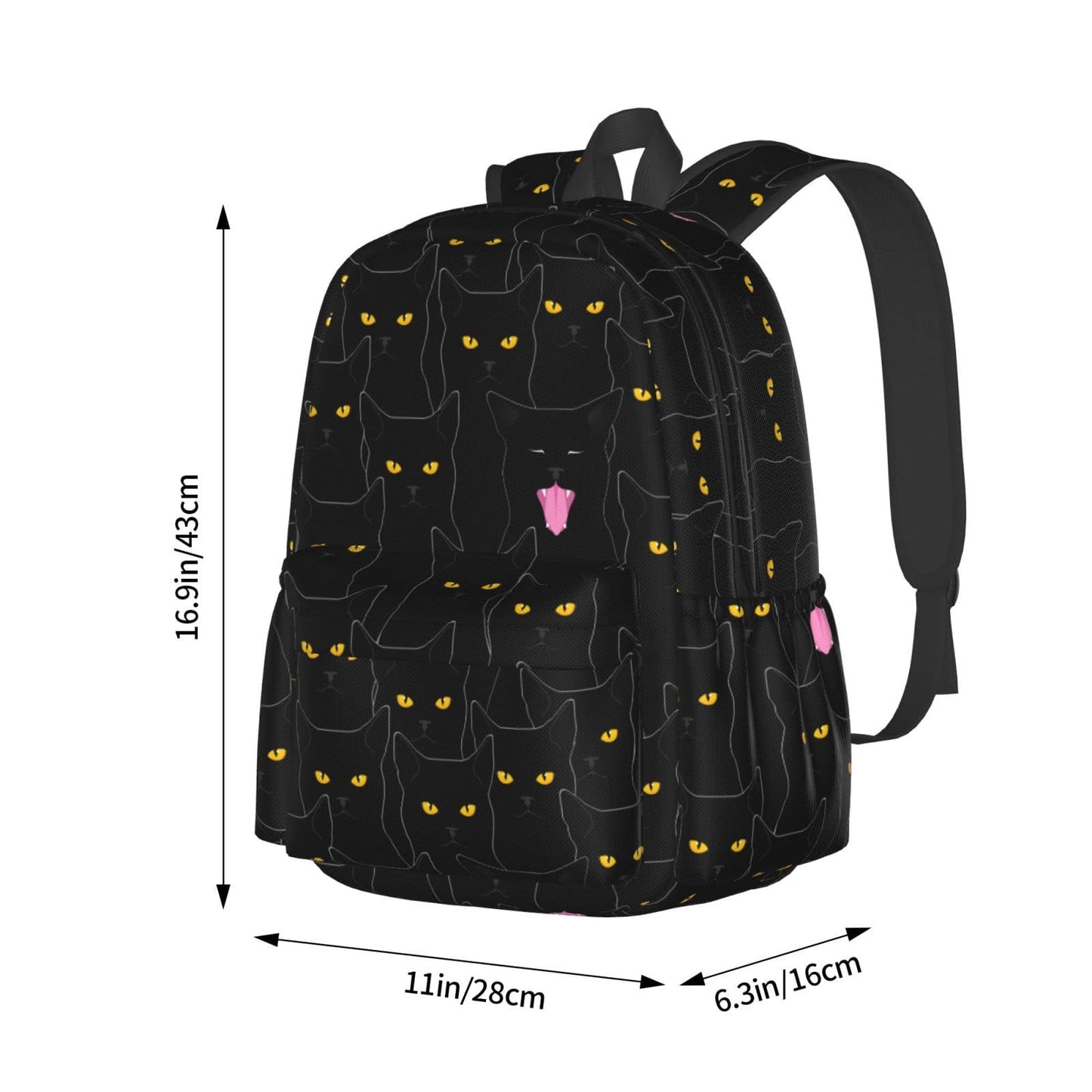 famliihw Black Cat Backpack Bookbag Laptop Backpacks Multipurpose Daypack for Boys Girls School Men Women Travel Hiking