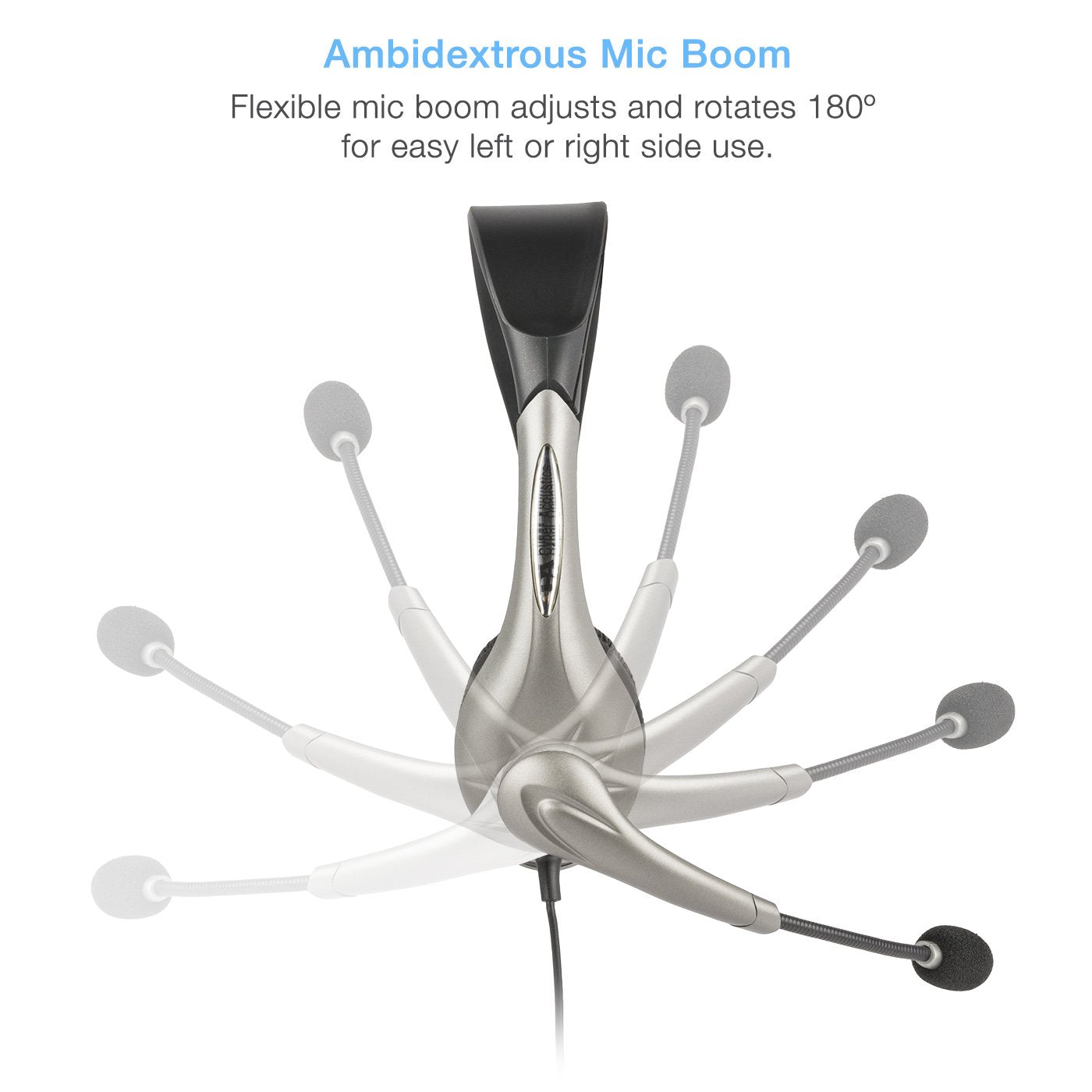 Cyber Acoustics USB Mono AC-840 Headset, Headphone with microphone, Great for Education, Office and Call Centers (AC-840)