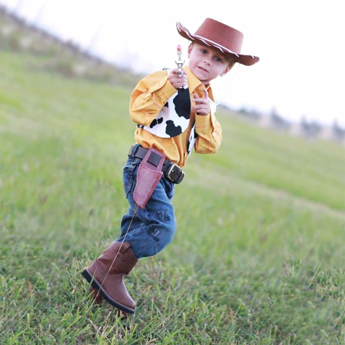 4E's Novelty Child Brown Cowboy Hat for Toddlers & Kids Felt - Kid Cowboy Costume Hat for Boys & Girls Ages 3 4 5 Year Old Halloween Costume
