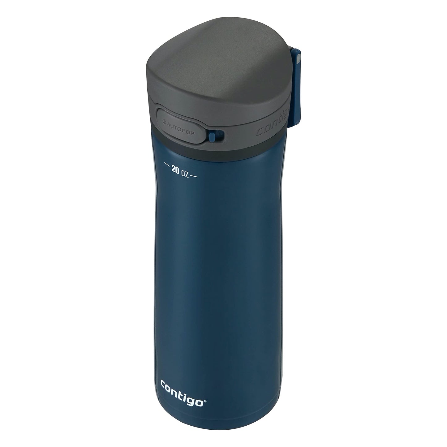Contigo Jackson Chill 2.0, Vacuum-Insulated Stainless Steel Water Bottle with Secure Lid, Leak-Proof Travel Friendly, 20oz Capacity, Blueberry Color, Keeps Drinks Cold for 12 Hours