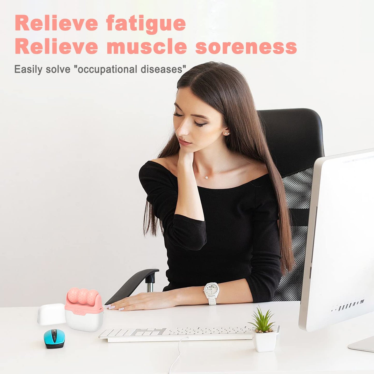 Leeshine Ice Roller for Face and Eyes - Facial Skin Care Tools with 2 in 1 Roller and Travel Case to Reduce Puffiness and Relief Migraine, Pain. Women Gift (Pink)