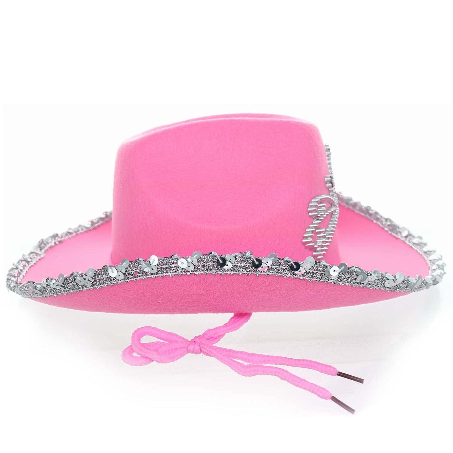 GiftExpress Pink Cowboy Hat With Tiara - CHILD SIZE, Pinky Felt Cowboy Hat for Western Costume, CowGirl Pretend Plays