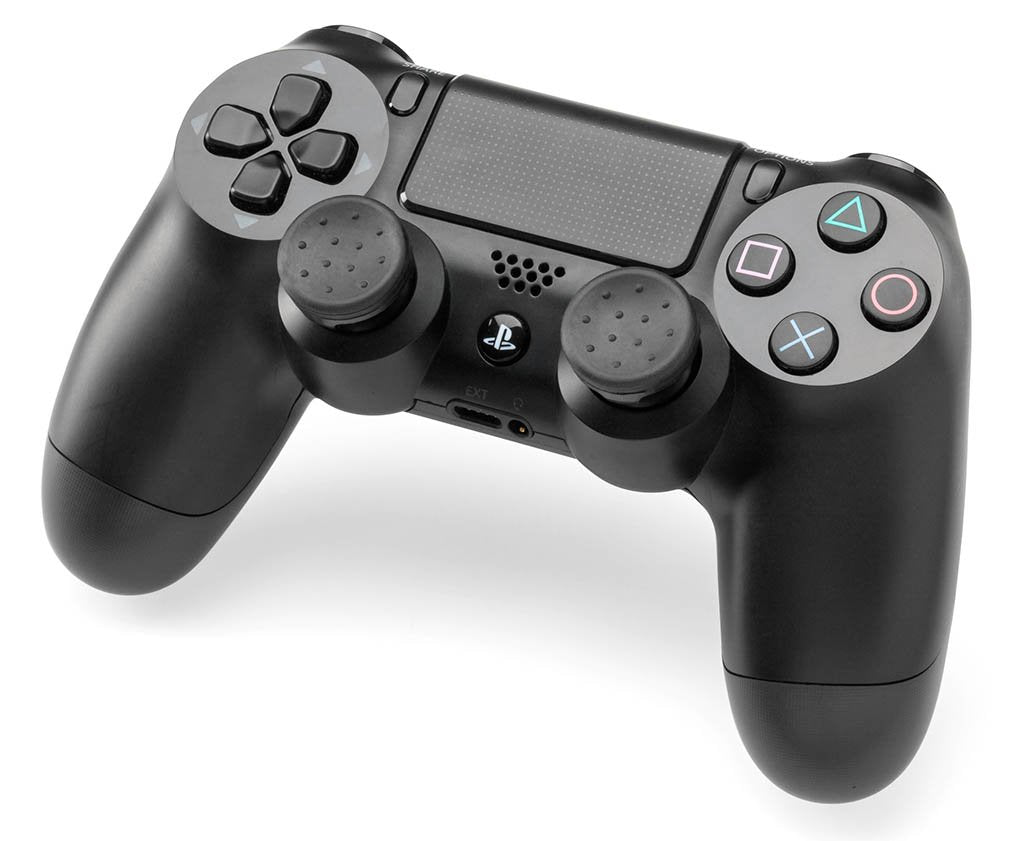KontrolFreek Alpha Performance Thumbsticks for PlayStation 4 (PS4) and PlayStation 5 (PS5) Controller | 2 Low-Rise Concave | Black
