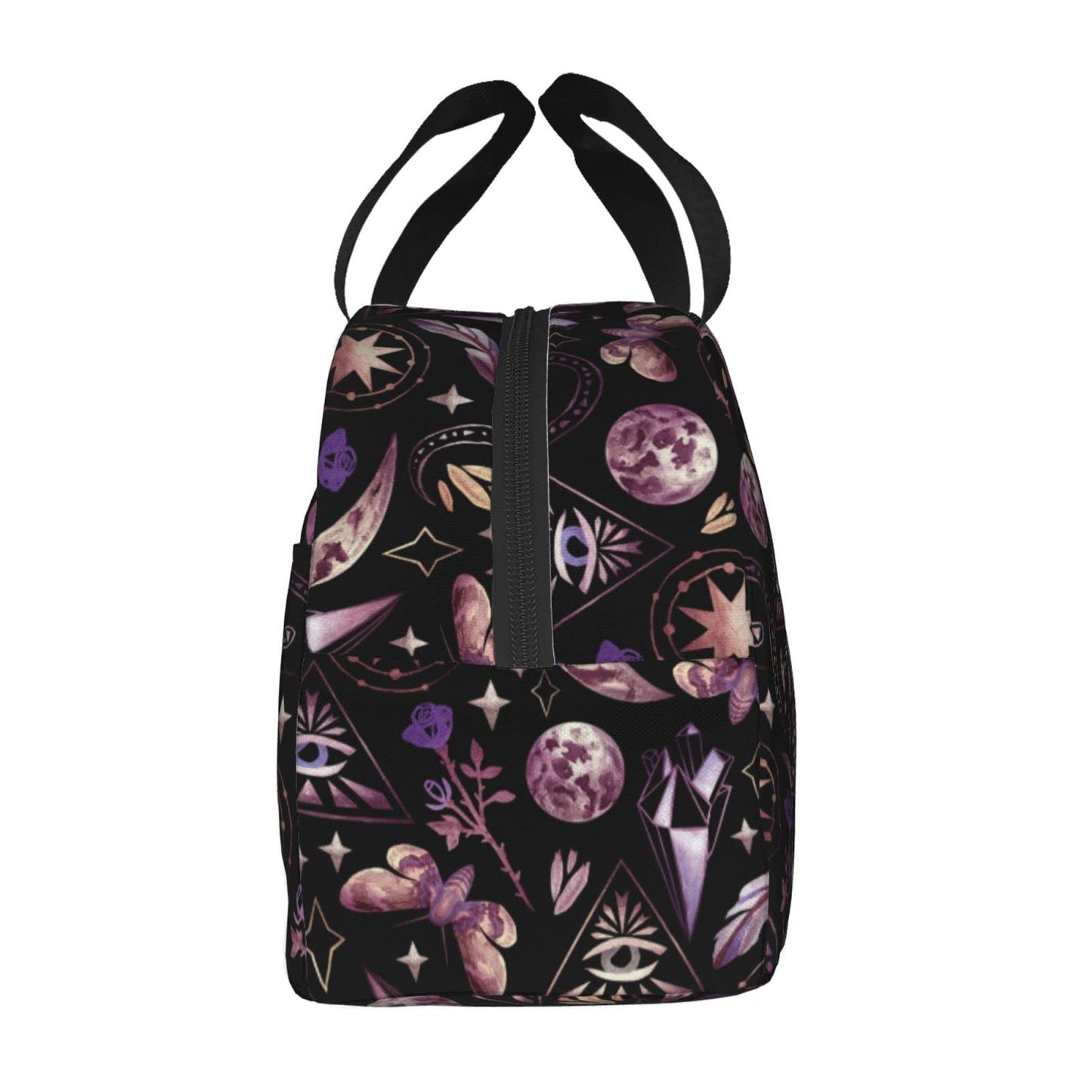 DADABULIU Lunch Bag Tarot Moon Butterfly Magic Goth Insulated Lunch Box Cooler Tote for Adults Kid Girl Women Work Office School Picnic Beach Reusable Lunchbox Over 3 Years Old