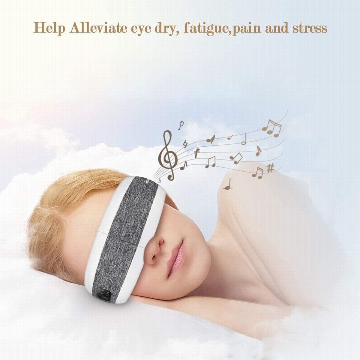 Fronnor Eye Massager with Heat for Relief,Heated Eye Mask with Music Eye Care Device for Eye Strain,Great Gift Idea