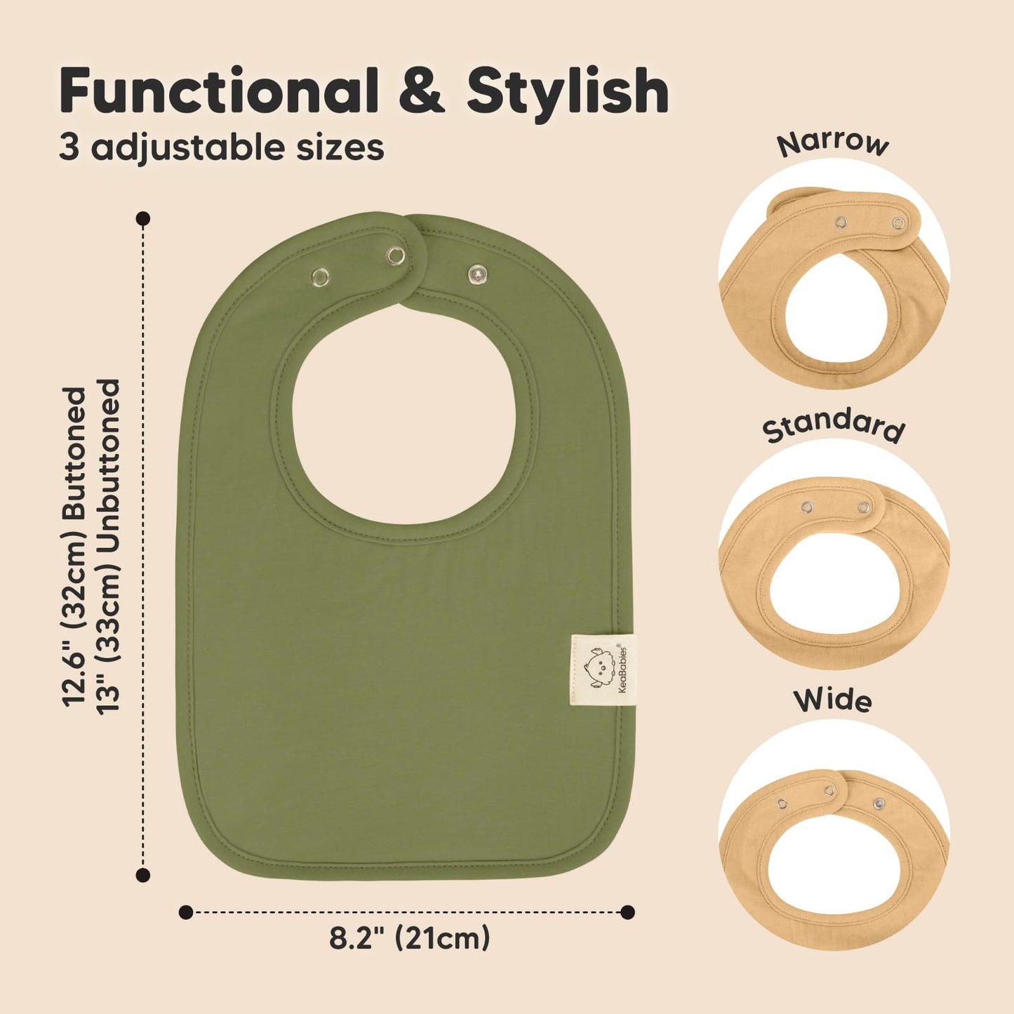 KeaBabies 8-Pack Organic Baby Bibs for Boys, Girls - Super Absorbent Cotton Drool Bibs for Baby Girl & Boy, Teething Toddler, Drooling Newborn, Ultra Soft & Machine Washable (Cruise)