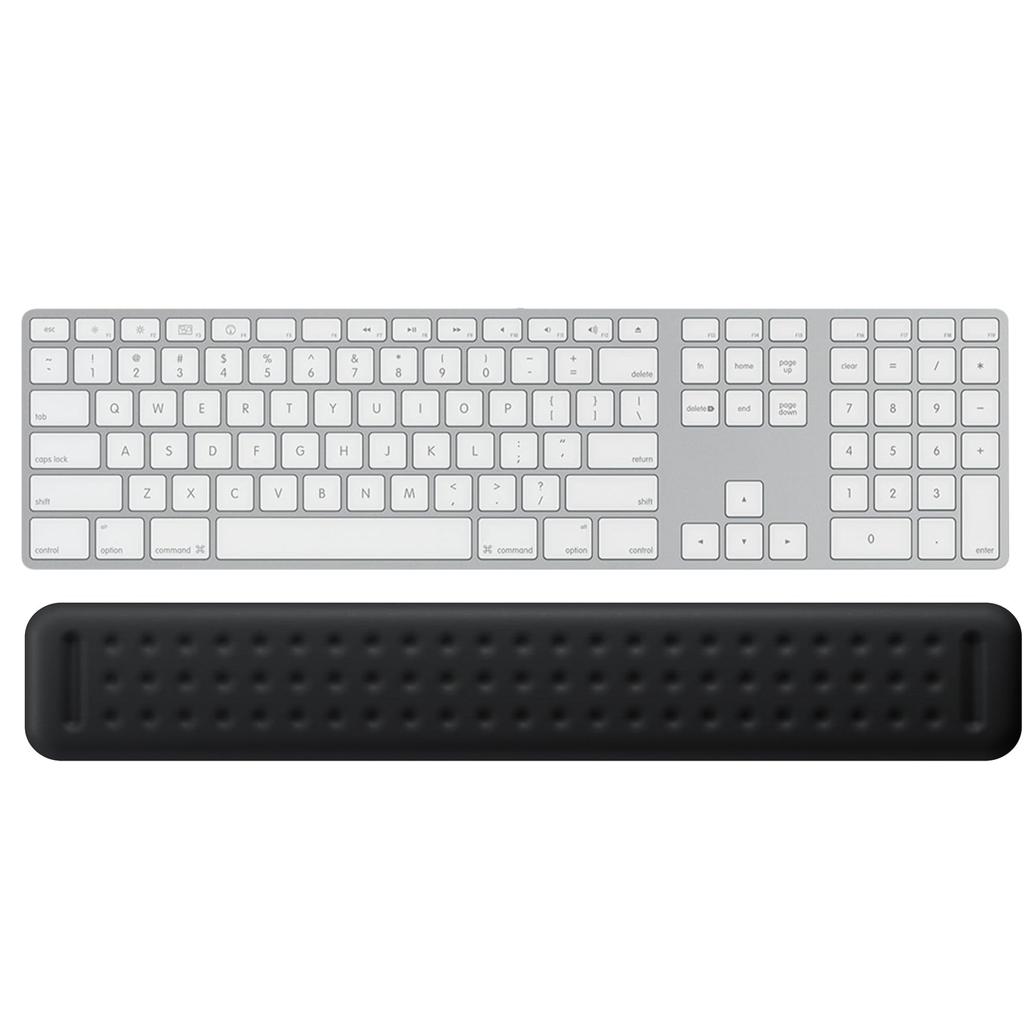Keyboard Wrist Rest - 17 3/8 in Wrist Rest for Computer and Laptop with Massage Dots, Memory Foam Wrist Pad for Keyboard with Non-Slip PU Base for Ergonomic Wrist Support.