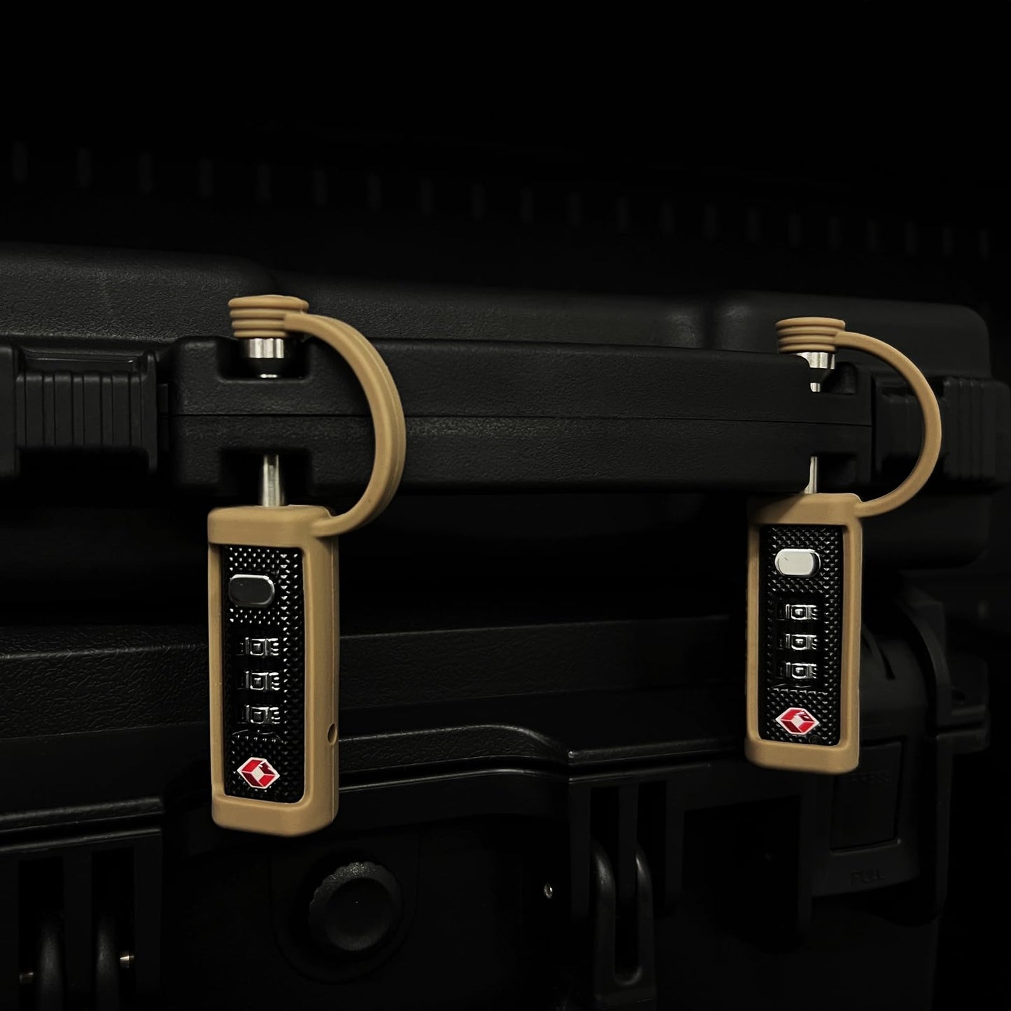 Gun Case Locks 2 Pack TSA Approved Travel Locks for Gun Case Lock,Hard Pistol Cases Traveling Gun Case Lock, Heavy Duty Hard Case Firearm Padlocks, Hard Pistol Case Locks with Code (Tan-2 Pack)