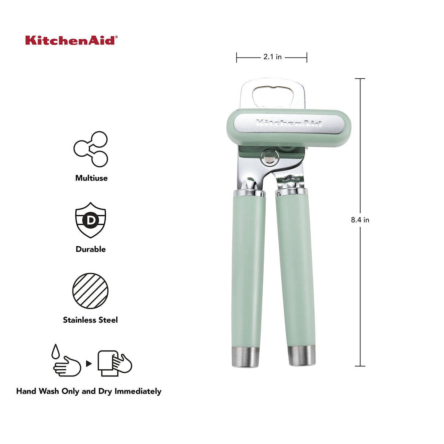 KitchenAid Gourmet Multifunction Can Opener / Bottle Opener, 8.36-Inch, Pistachio