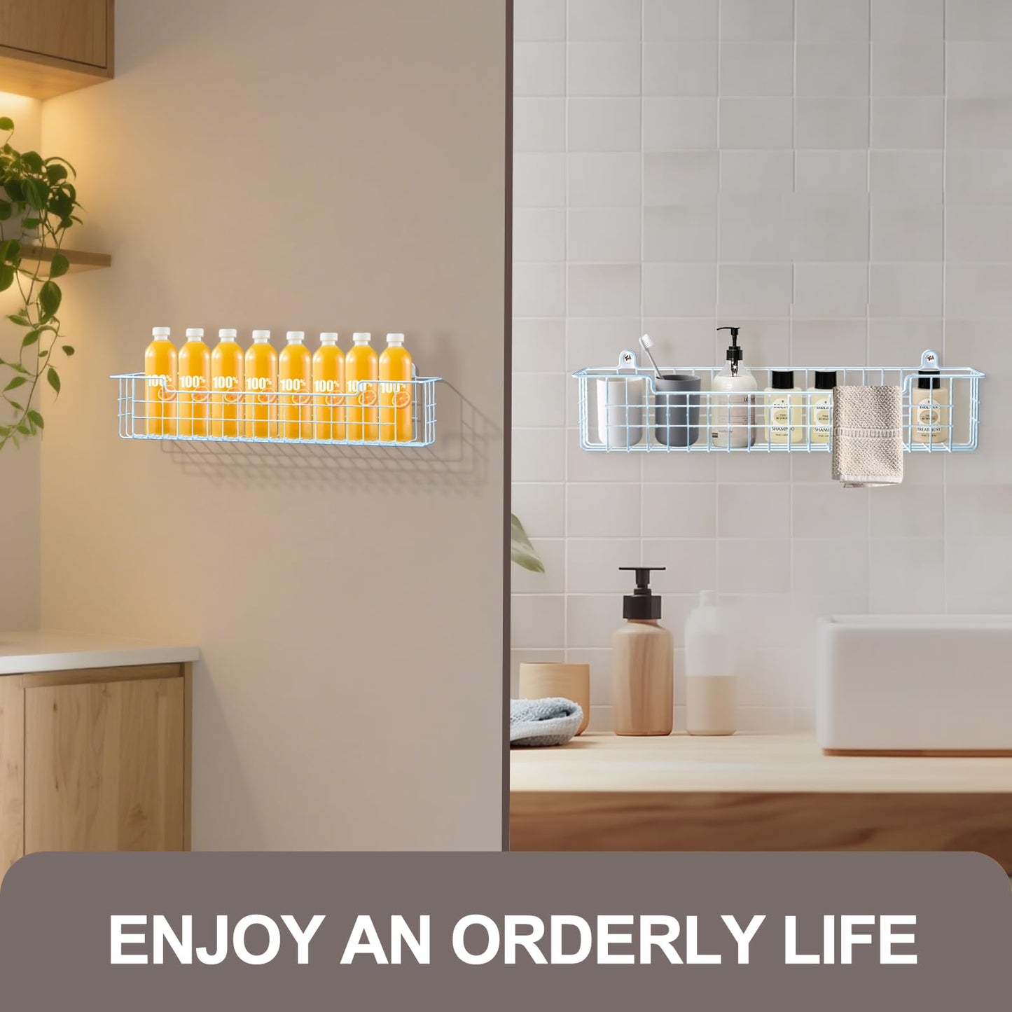 Spice Rack Organizer Wall Mount, Spice Organization Storage Shelf for Cabinet Door, 2 Packs Wall Spice Rack Saving Space for Kitchen, Black