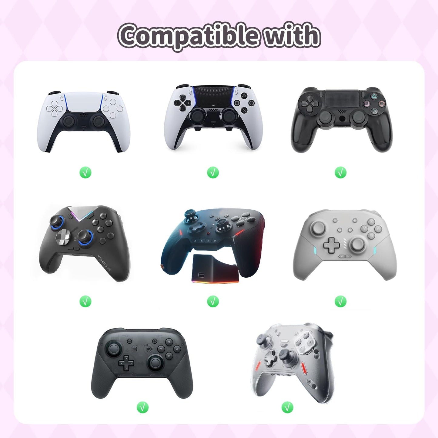 Kuitmor Cute Thumb Grip Caps for PS5,Soft Silicone Joystick Caps,Cute Cartoon Thumbstick Grips Compatible with PS5/PS4/Switch Pro Controller 4PCS - KLM