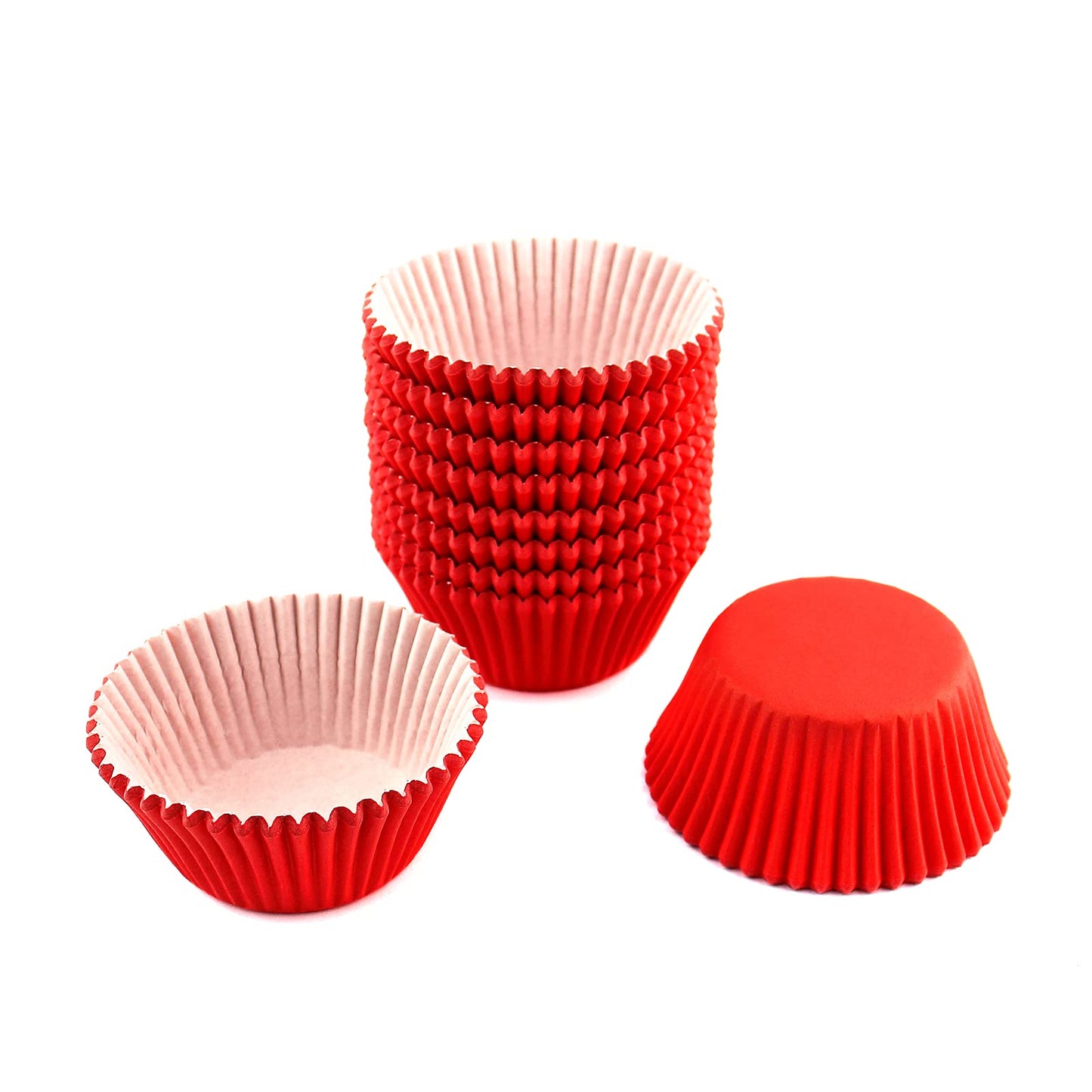 Eoonfirst Standard Size Baking Cups New Year Party Cupcake Liners 200 Pcs (Red)