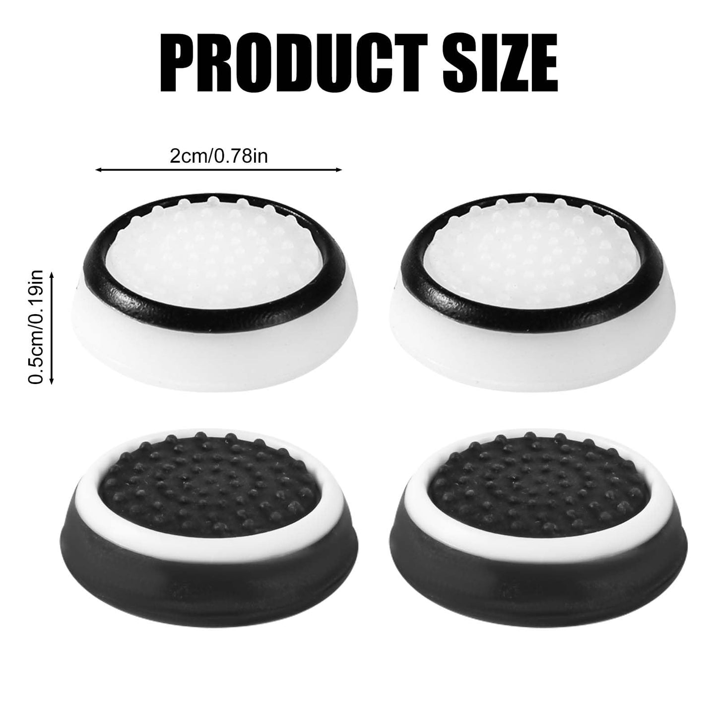 4pcs Thumb Grips, Full Protection Anti-Slip Anti-Scratch Anti-Fingerprint Protective Cover Thumb Joystick Cap Compatible with PS5 PS4 Xbox Series X/S Xbox One Switch Pro Controller