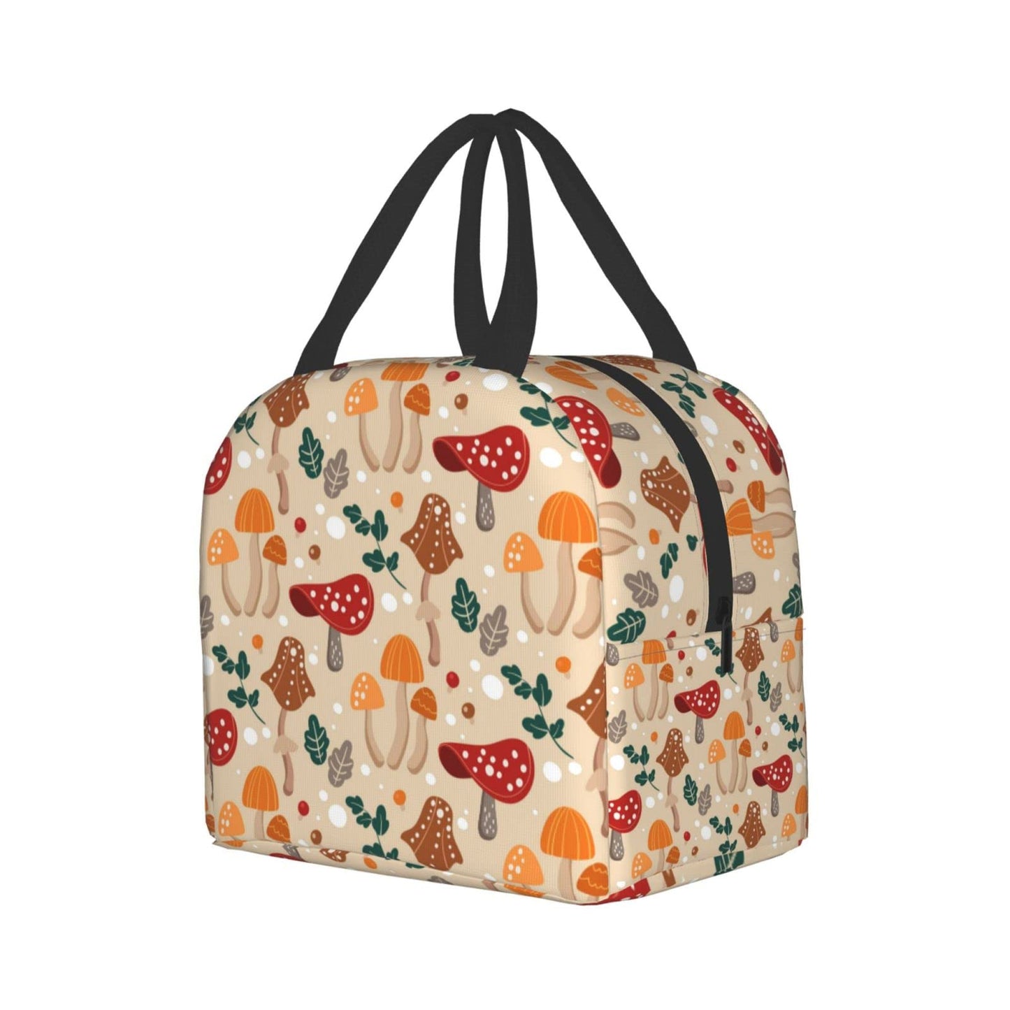 Insulated Lunch Bag Reusable Lunch Box for Women Men, Cooler Lunch Boxes Waterproof Lunch Bags Office Picnic Work, Cute Mushroom Gift
