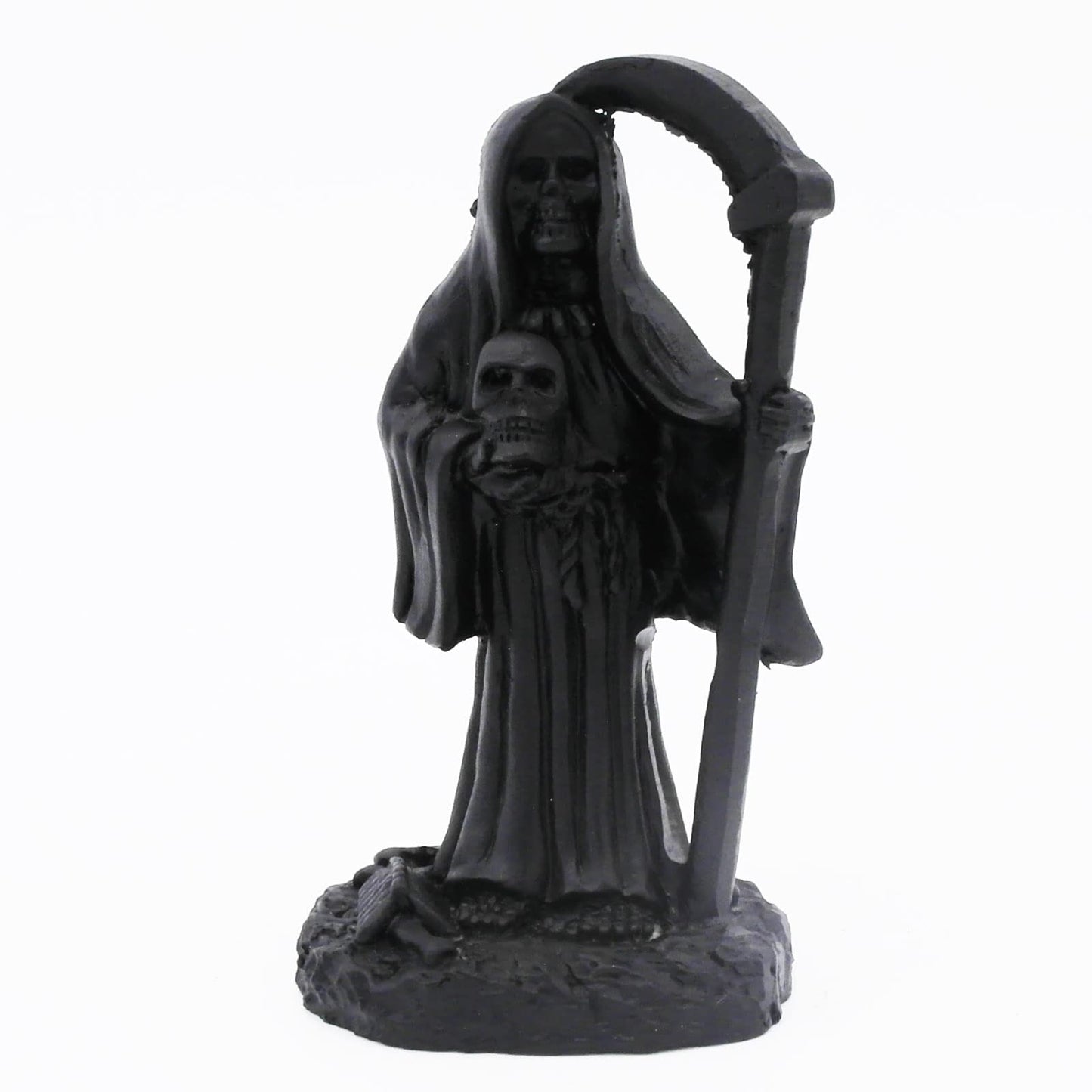 Kocris Casa Death with Sickle Aquarium Fish Tank Decorations Statue Figurine Reptile Lizard Tanks Terrarium Devil Skull Halloween Décor Ornament Pet