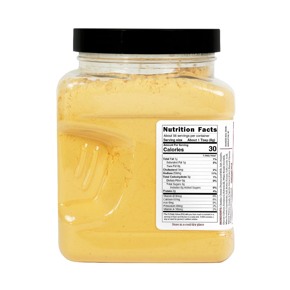 Hoosier Hill Farm Premium Cheddar Cheese Powder (No Artificial Colors), 1LB (Pack of 1)