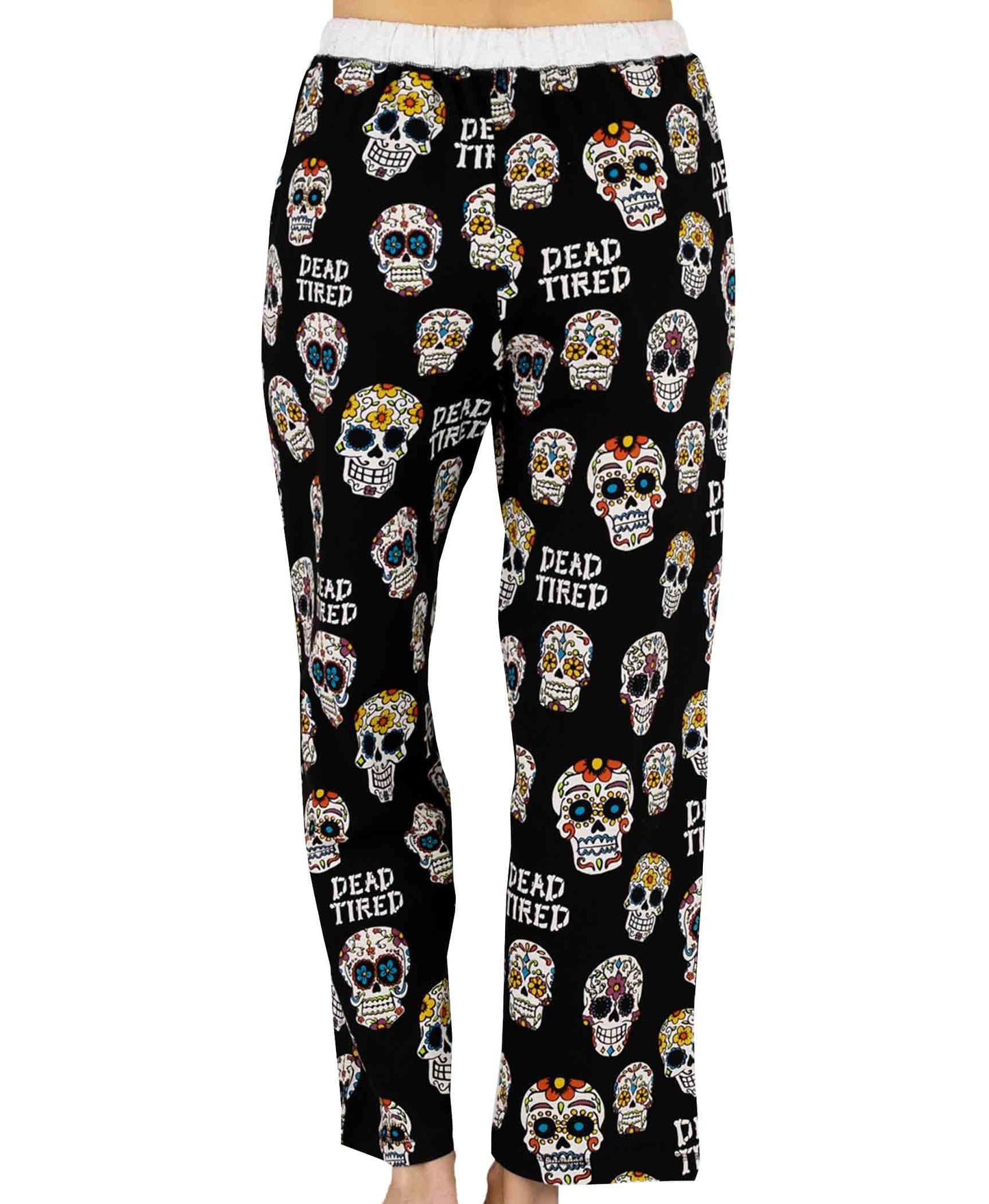 Lazy One Pajamas for Women, Cute Pajama Pants and Top Separates, Dead Tired, Sugar Skull