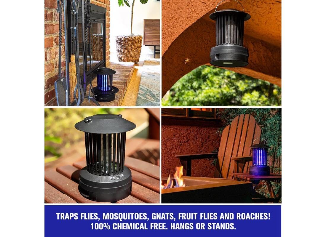 Double Zapper 18W by Bell+Howell Plug-in Electric Bug Killer, Zaps Flies, Mosquitoes, Ants/Bait and Heat Kills Cockroaches As Seen On TV 8.5”