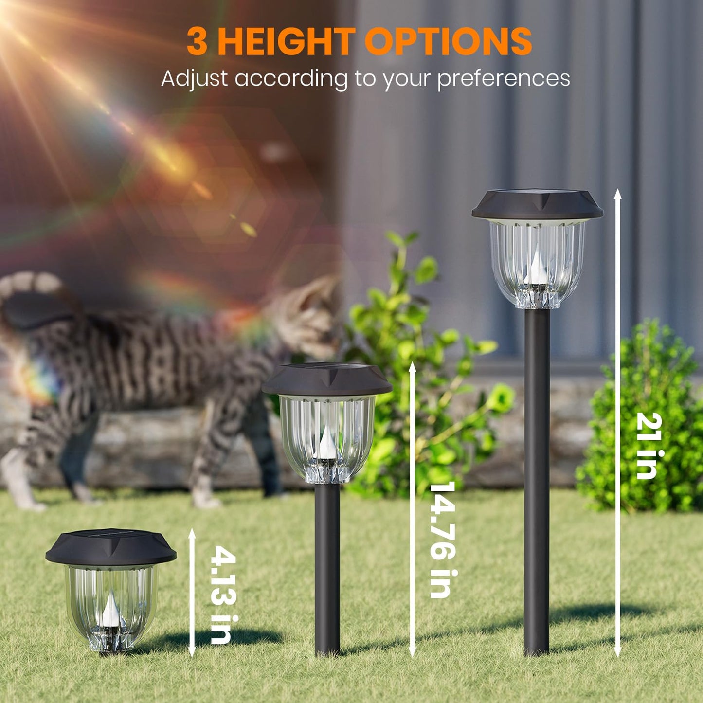 12000K 10 Pack Solar Lights Outdoor IP65 Waterproof,HIGH-POWER LED Solar lights for Outside,Landscape Lighting,Garden Decorative for Yard,Patio,Landscape,Walkway,Sidewalk,Driveway,Lawn (Cold White)