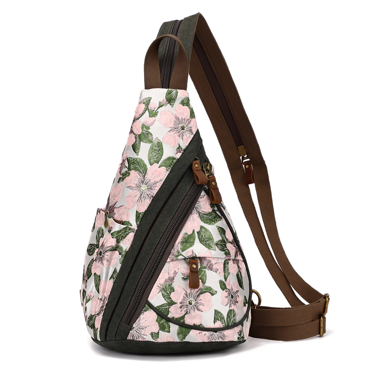 KL928 Canvas Sling Bag - Small Crossbody Backpack Shoulder Casual Daypack Rucksack for Men Women