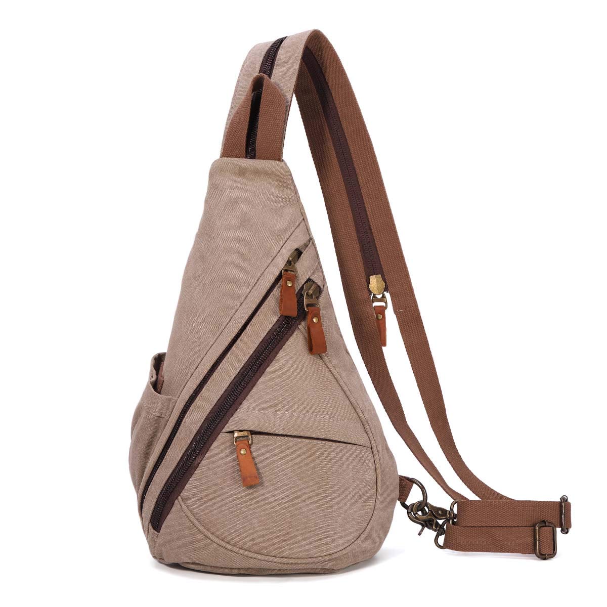KL928 Canvas Sling Bag - Small Crossbody Backpack Shoulder Casual Daypack Rucksack for Men Women