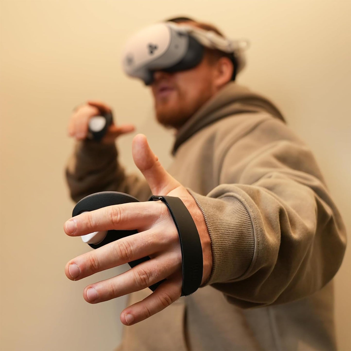 KIWI design Upgraded Comfort Controller Grips Compatible with Oculus/Meta Quest 3/3S Accessories, Hand Straps with Battery Opening