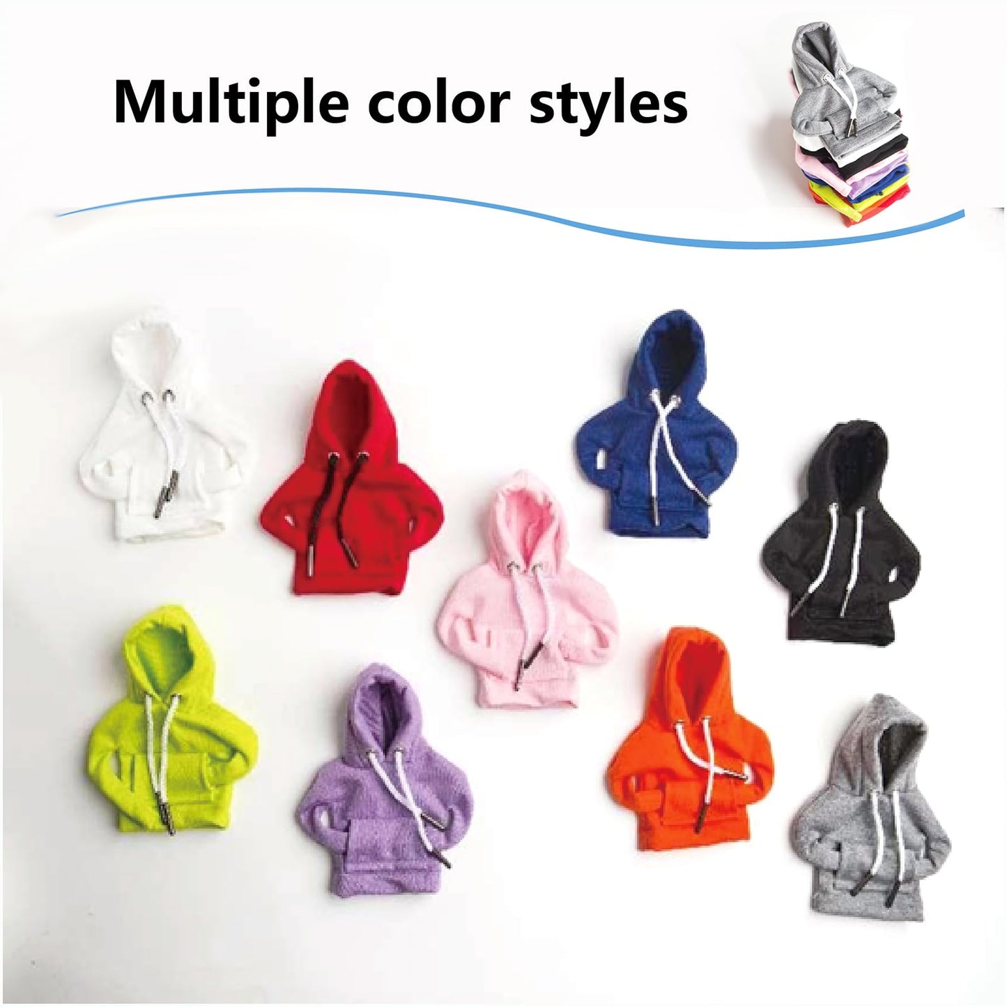 ECDREAM 2Pcs Gear Shift Hoodie,Car Shift Knob Hoodie,Funny Car Gear Shift Cover,Automotive Interior Accessories and Decorations(Blue and Red)