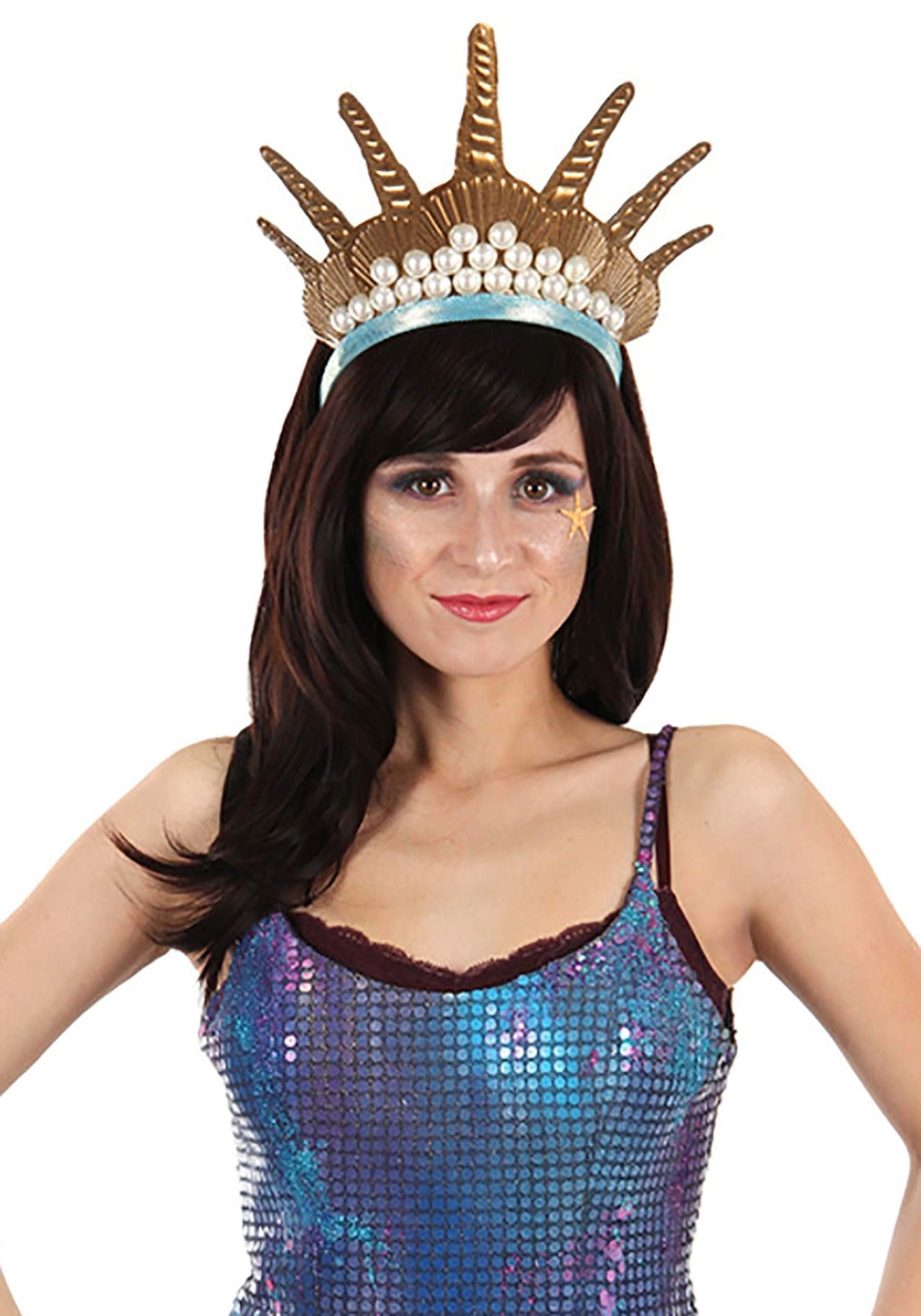 Fun Costumes Mermaid Crown Headband Costume Accessory for Adults and Kids - Standard - Multi