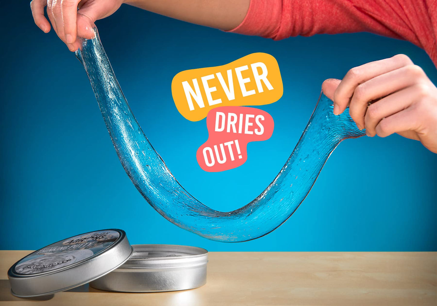 Crazy Aaron's Thinking Putty - Liquid Glass - See-Through Putty for Kids and Adults in a 4" Tin - Creative and Endless Fun, Stress Relief Therapy Toys, Never Dries Out - Made in USA