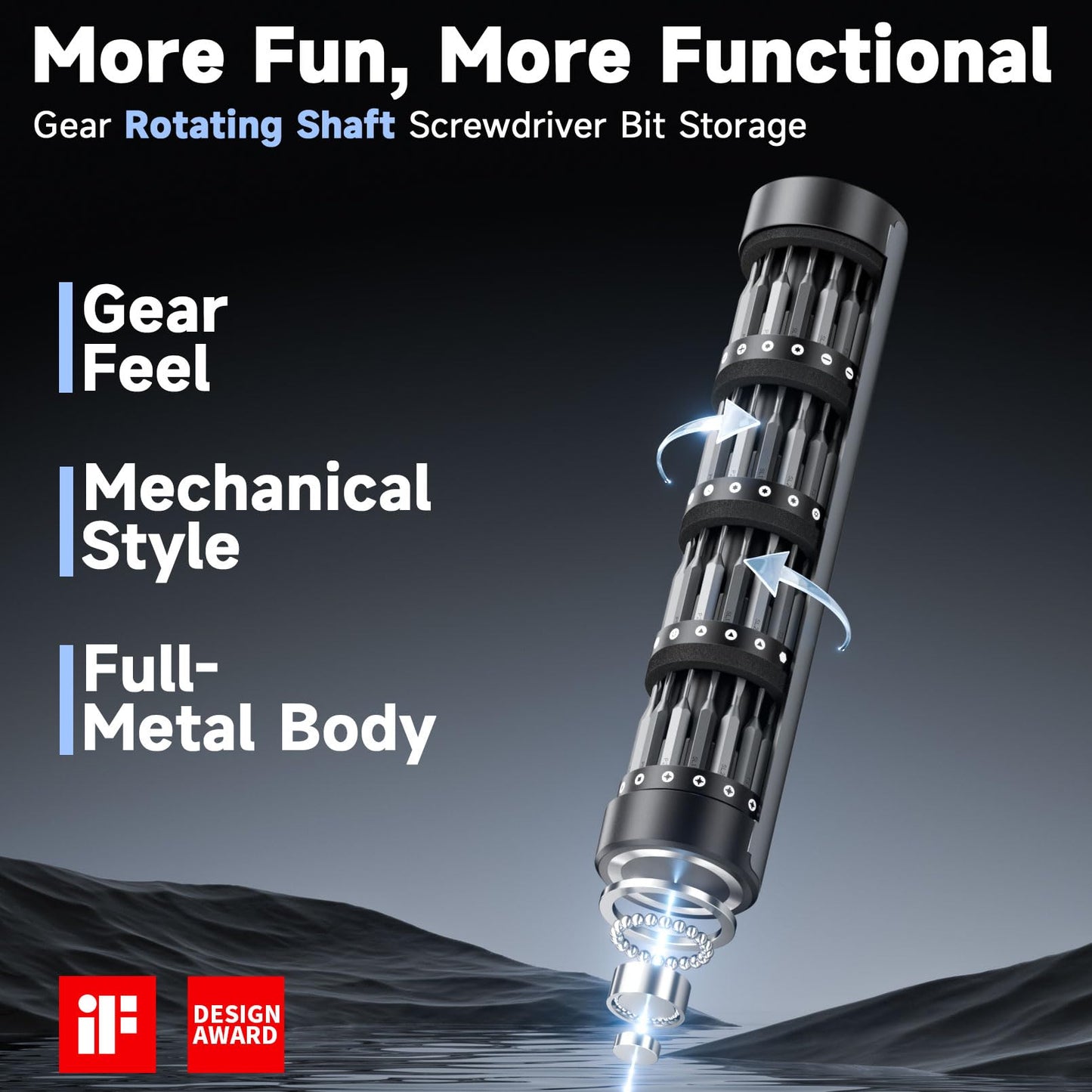 Faireach 65-IN-1 Mini Electric Screwdriver Cordless, 500mAh Precision Screwdriver Magnetic Bits Set with Case, 3 Torques Settings, LED lights, Portable Repair Tool Kit for Electronics Phone Watch