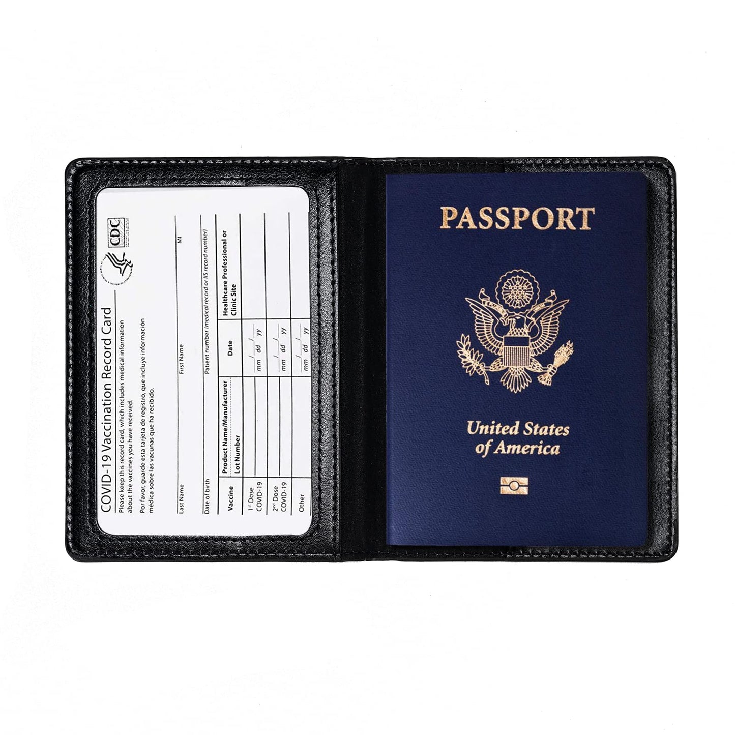 Honmein 2 Pcs Passport holders,Ultra Slim passport wallet,PU Leather Passport Cover for Women and Men