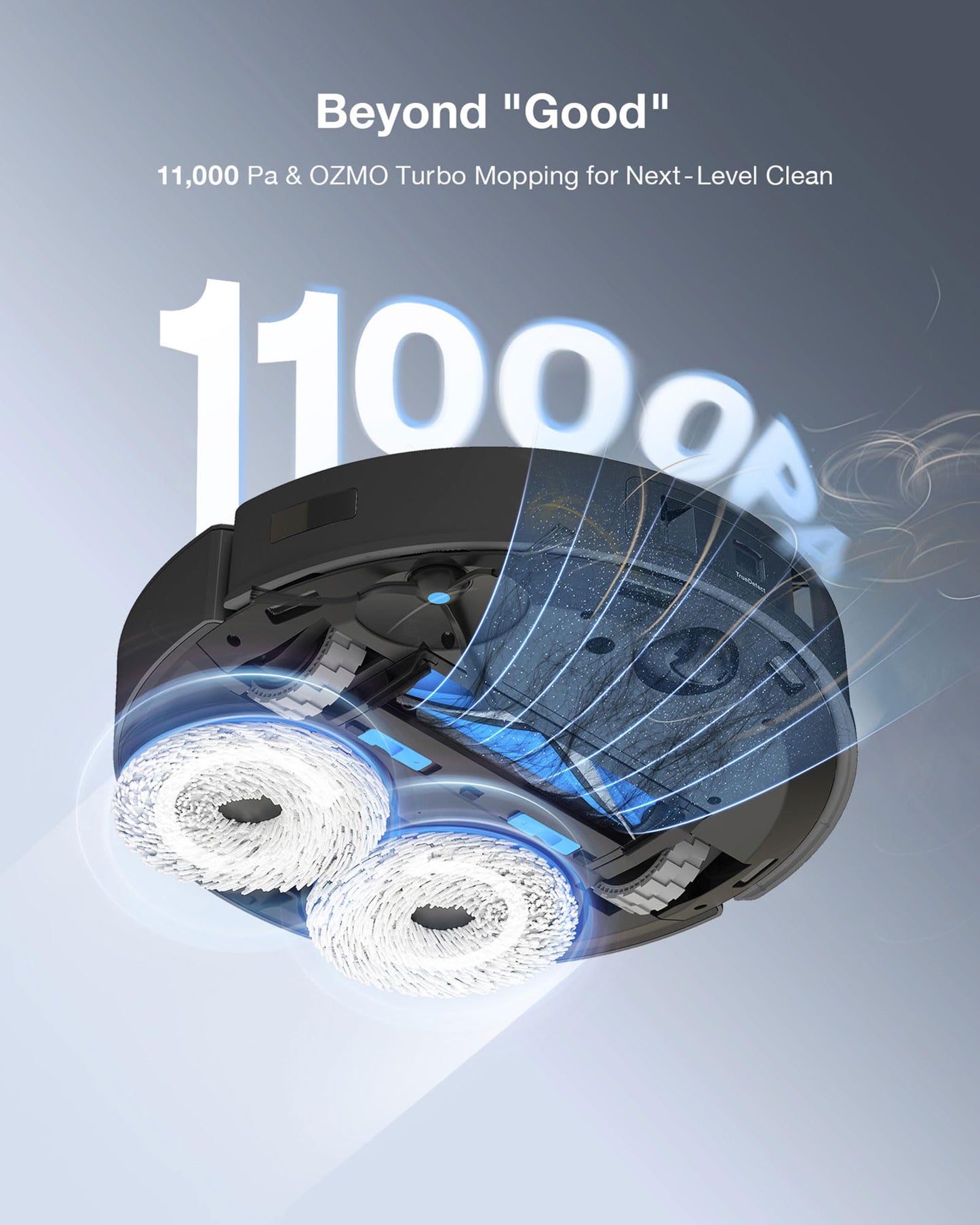 ECOVACS Deebot T30 Omni Robot Vacuum Cleaner with Wiping Function, Mini Station Vacuum Cleaner Robot, 11,000 PA Suction Power, Adaptive Edge Cleaning with TruEdge™ Mopping Technology, ZeroTangle™