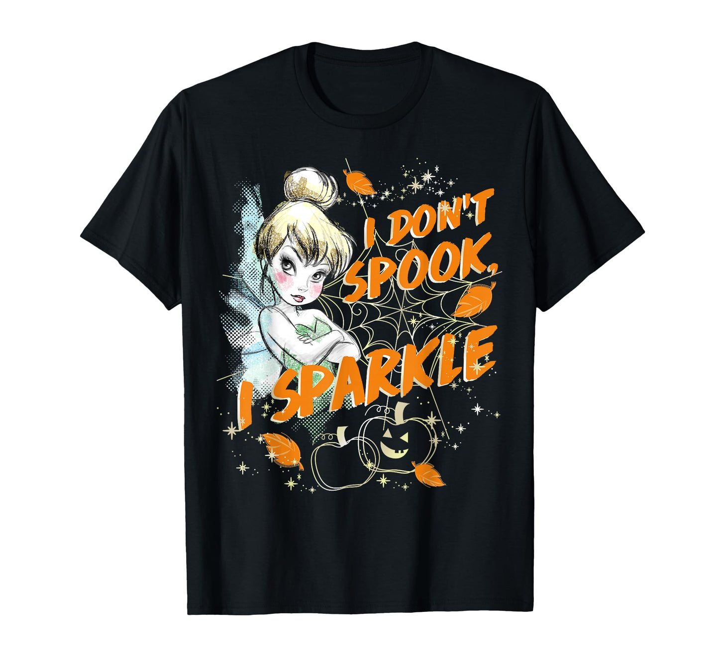 Disney Peter Pan Tinkerbell Halloween Don't Spook I Sparkle T-Shirt