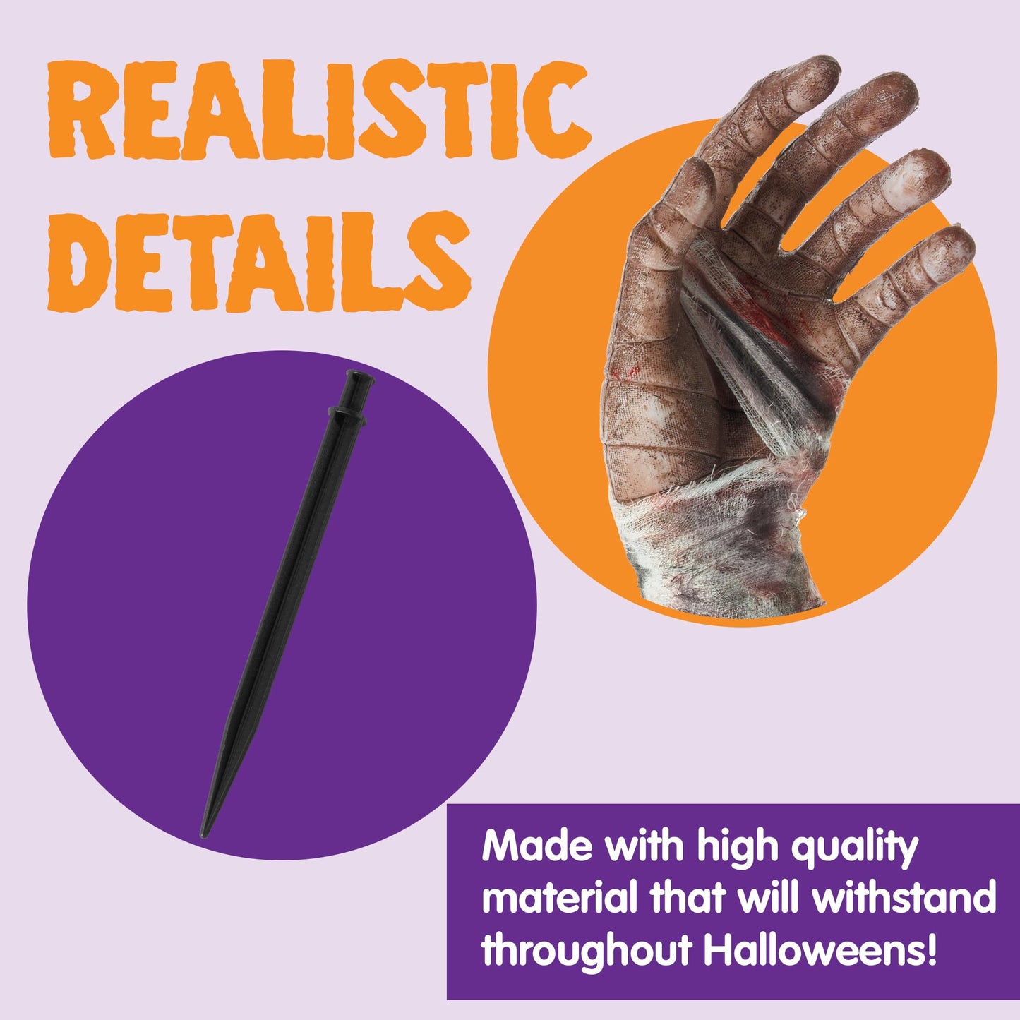 JOYIN Halloween Outdoor Decorations Zombie Arm Yard Stakes Ground-Breaker, Stakes for Halloween Outdoor Graveyard Yard Lawn Decorations