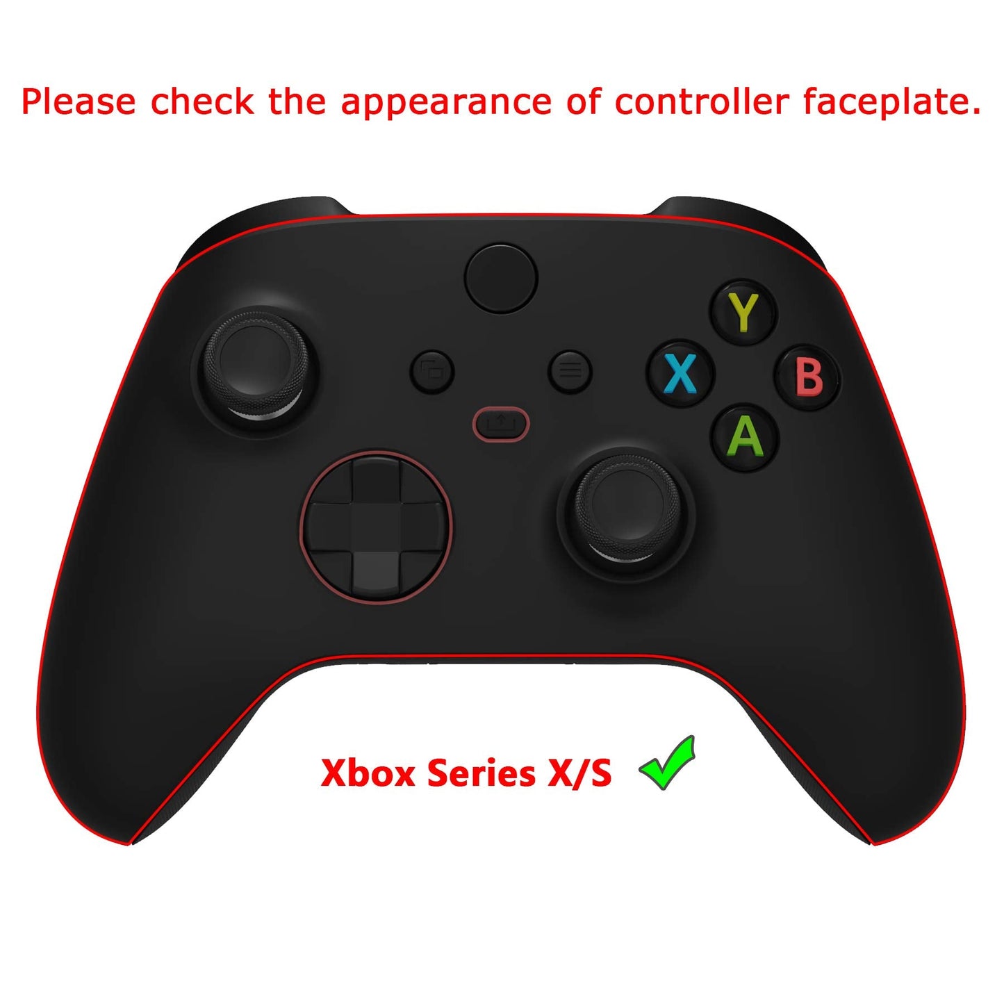 eXtremeRate PlayVital Guardian Edition Black Ergonomic Soft Anti-slip Controller Silicone Case Cover for Xbox Series X/S, Rubber Protector Skins with Joystick Caps for Xbox Core Wireless Controller