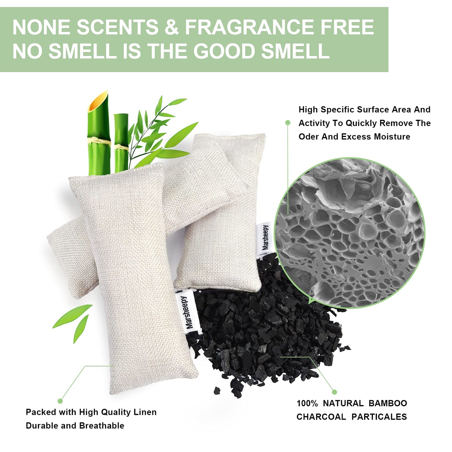 12 Pack Bamboo Charcoal Shoe Deodorizer Bags,Shoe Odor Eliminator,Charcoal Air Purifying Bags, Activated Charcoal Odor Absorber for Gym Bag, Car, Pet, Closet