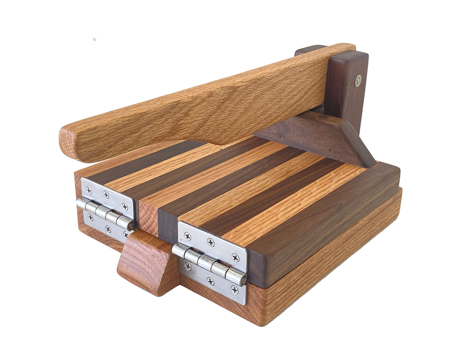 8 Inch Oak & Walnut Tortilla Press – Handmade Hardwood Tortilla Maker by Central Coast Woodworks