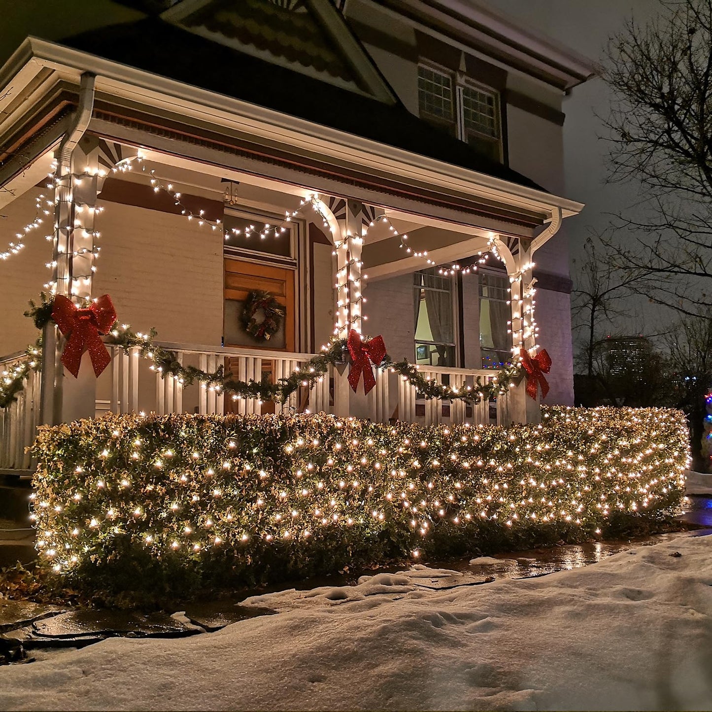 Eueasy LED Net Lights, 270 LED 10x10FT with Timer & 8 Lighting Modes, Outdoor Net Lights for Gazebo, Bush, Wedding, Holiday