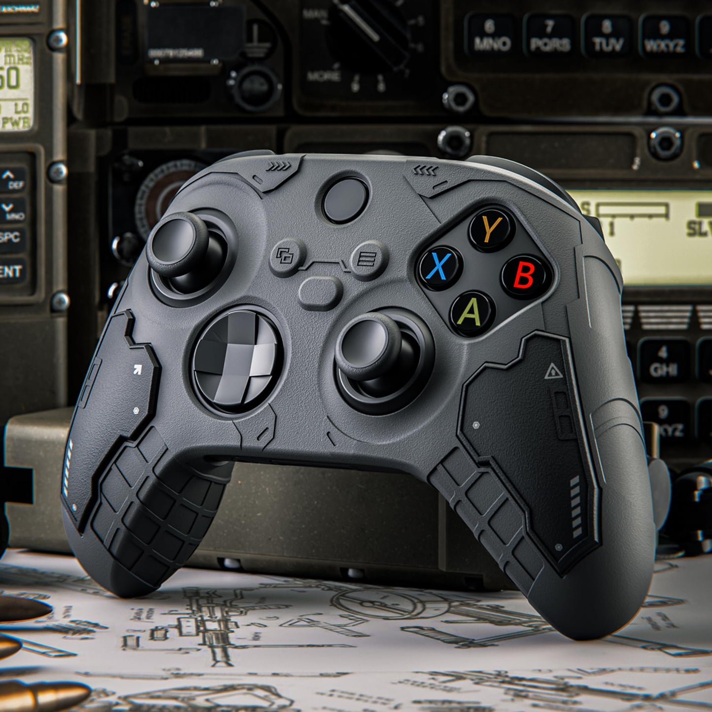 GeekShare G.S.TAC Tactical Controller Skin Grips Set, Anti-Slip Silicone Protective Cover Skin Case for Xbox Series X/S Controller with 2 Thumb Grip Caps