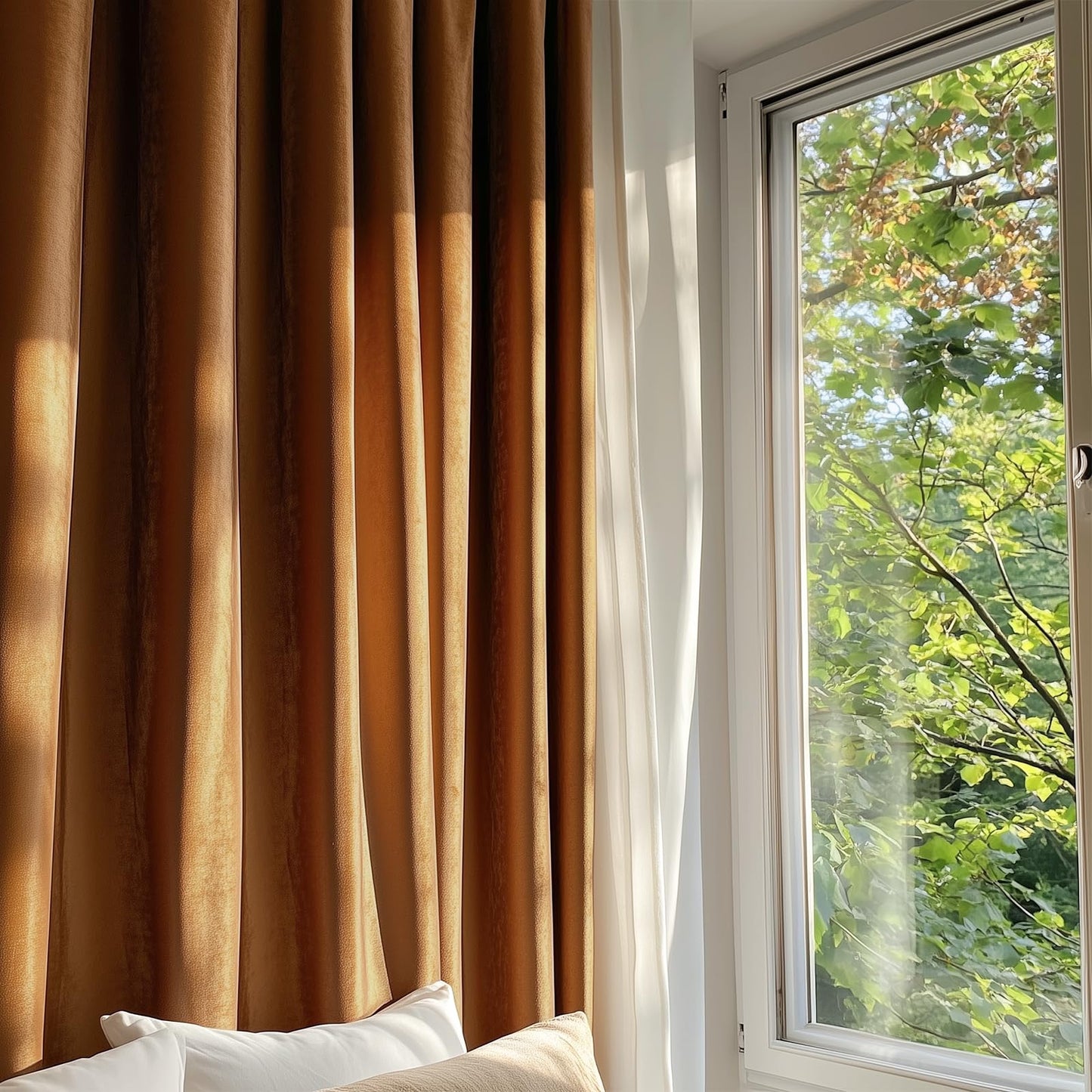 Lazzzy Velvet Blackout Curtains Brown Thermal Insulated Curtains 84 Room Window Drapes Super Soft Luxury Curtains for Living Room Bedroom Rod Pocket 2 Panels 84 Inch Long Gold Brown