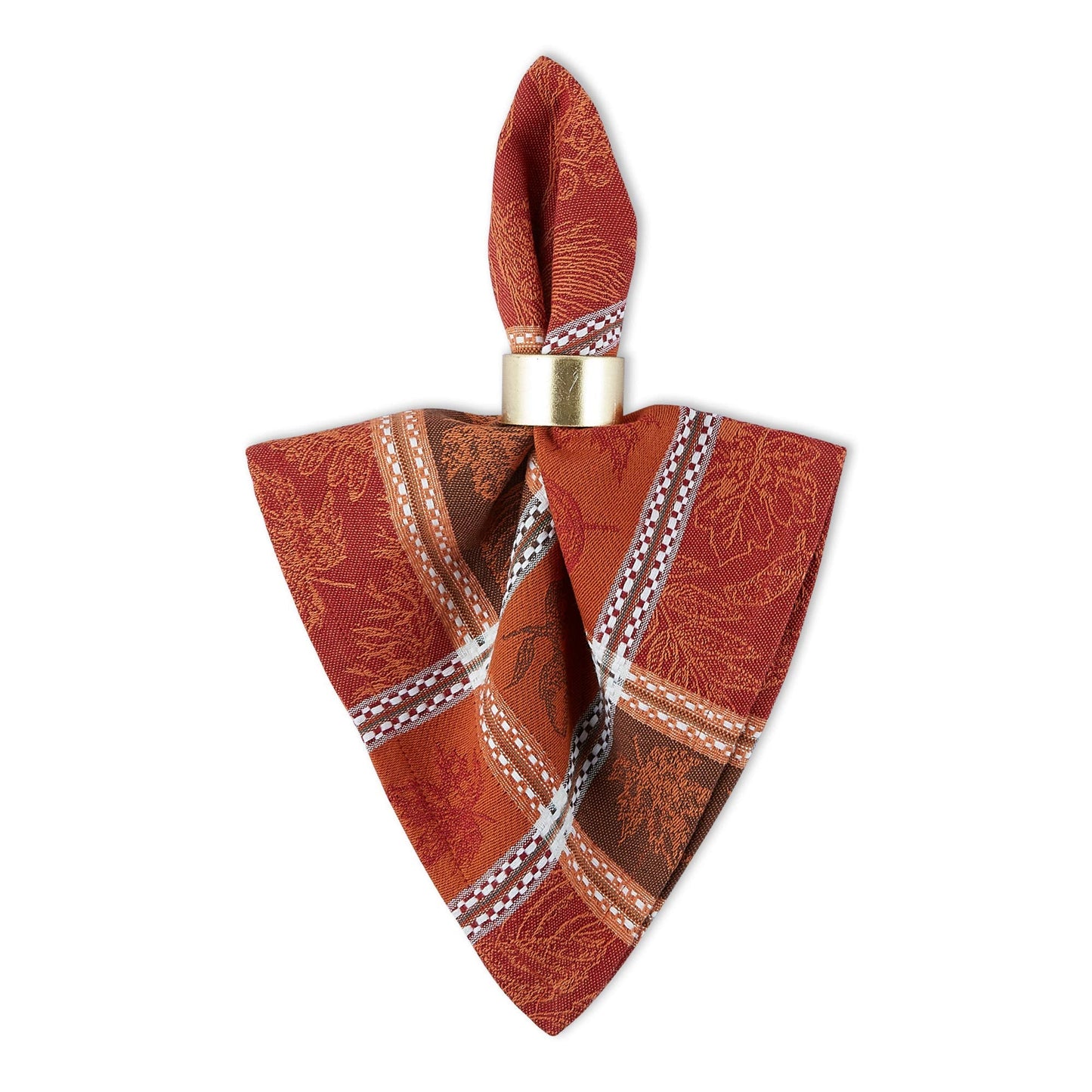 DII Traditional Harvest Wheat Jacquard Collection Thanksgiving Fall Table Décor Damask Cotton, Square Napkin Set, 20x20, Wine Red Botanical, 6 Piece